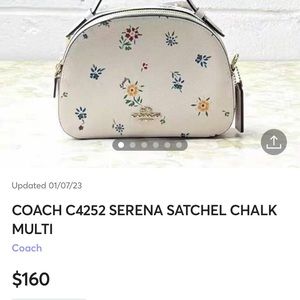 Coach Serena Satchel Wild Meadow Print Crossbody Handbag for Women NEW